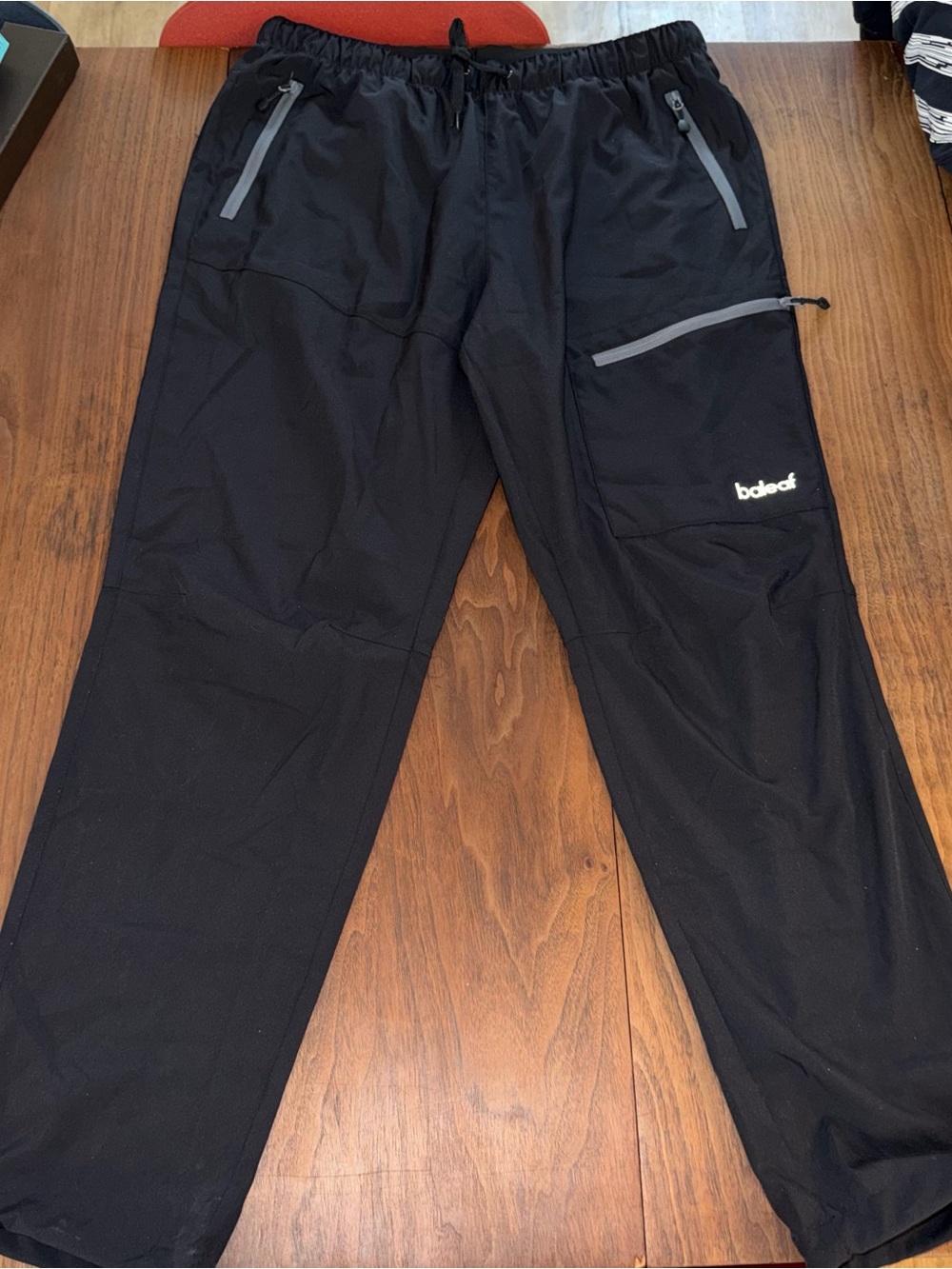 Baleaf Black Men's Lightweight Jogger Pants with Zip Pockets